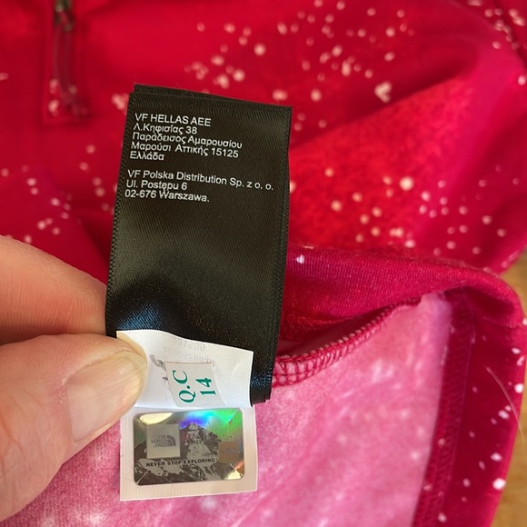 The North Face pink galaxy splatter quarter zip M - Picture 6 of 10